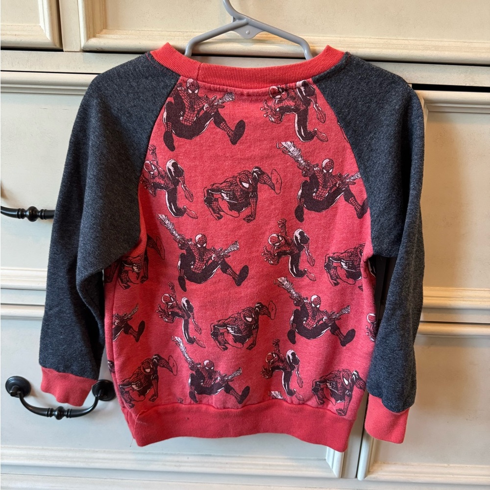 Marvel Heathered Red Spider-Man Pullover Kids Size 4T - Picture 6 of 6